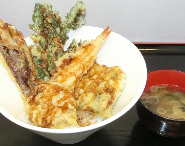 季節野菜の天丼